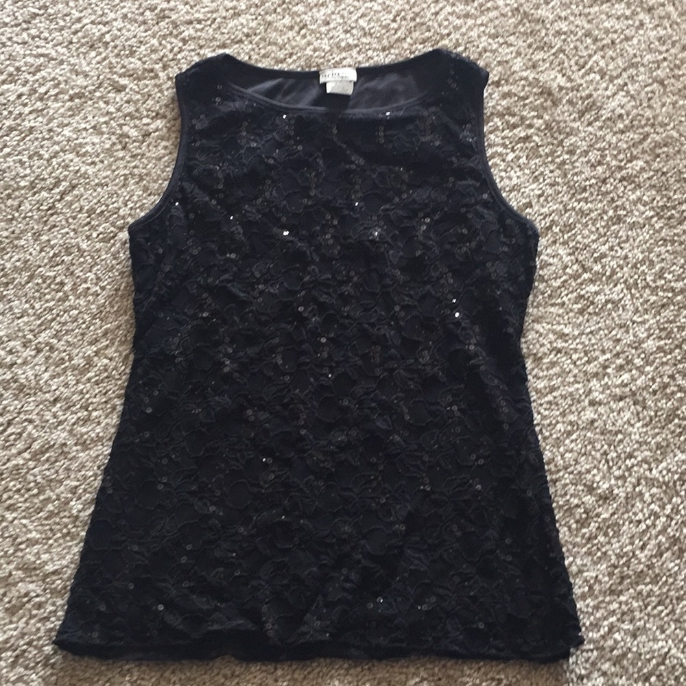 Bedazzling black tank top!